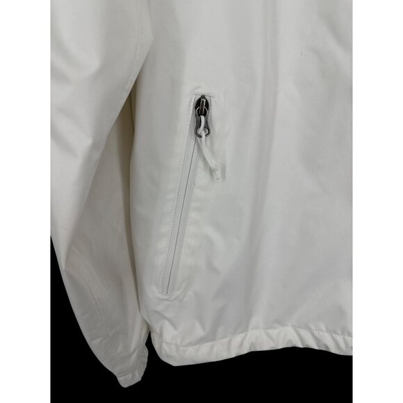The North Face Mens White Windbreaker Jacket Zip-Up With Hood Size M - Picture 2 of 16